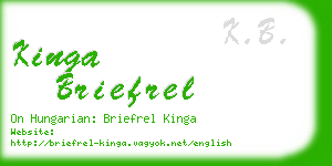 kinga briefrel business card